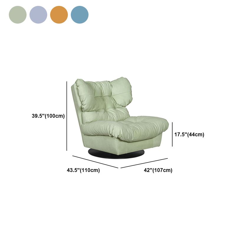 Contemporary Armless Accent Chair Modern Biscuit Back Accent Chair