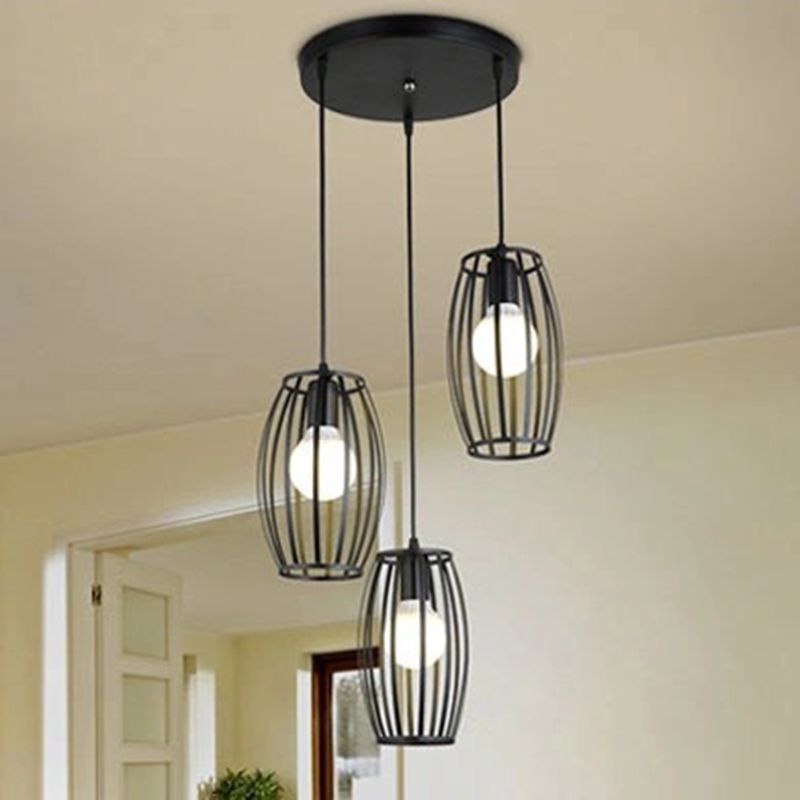 Cube Pendant Light Fixture Industrial Pendant Light Metal 1 Light Hanging Lights