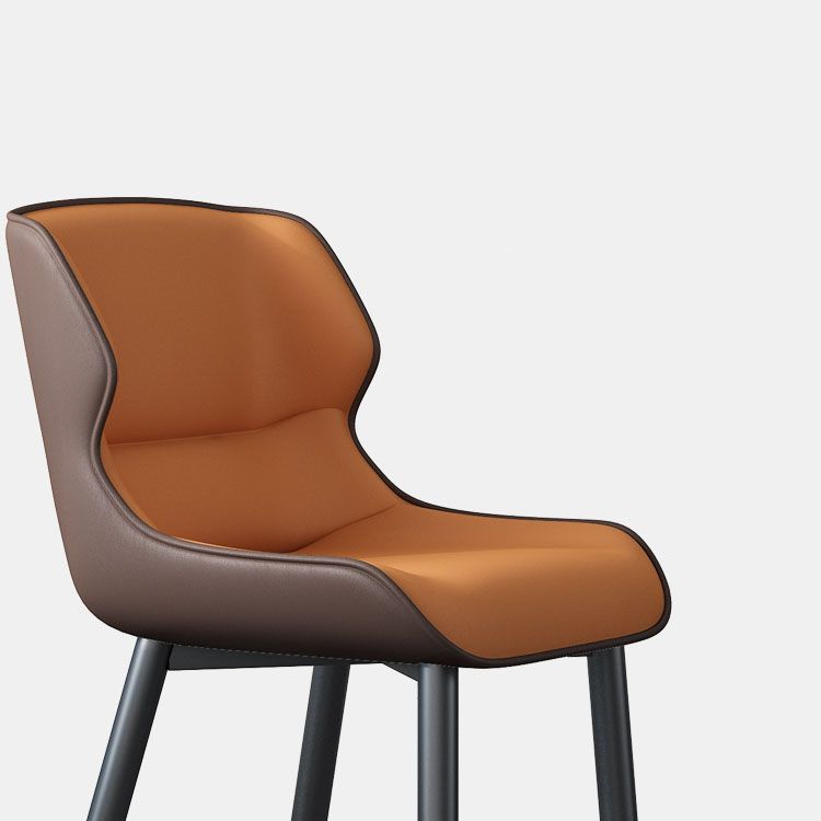 Silla de comedor moderna con acabado mate, sillas laterales con brazo de comedor de metal para cocina (juego de 2)