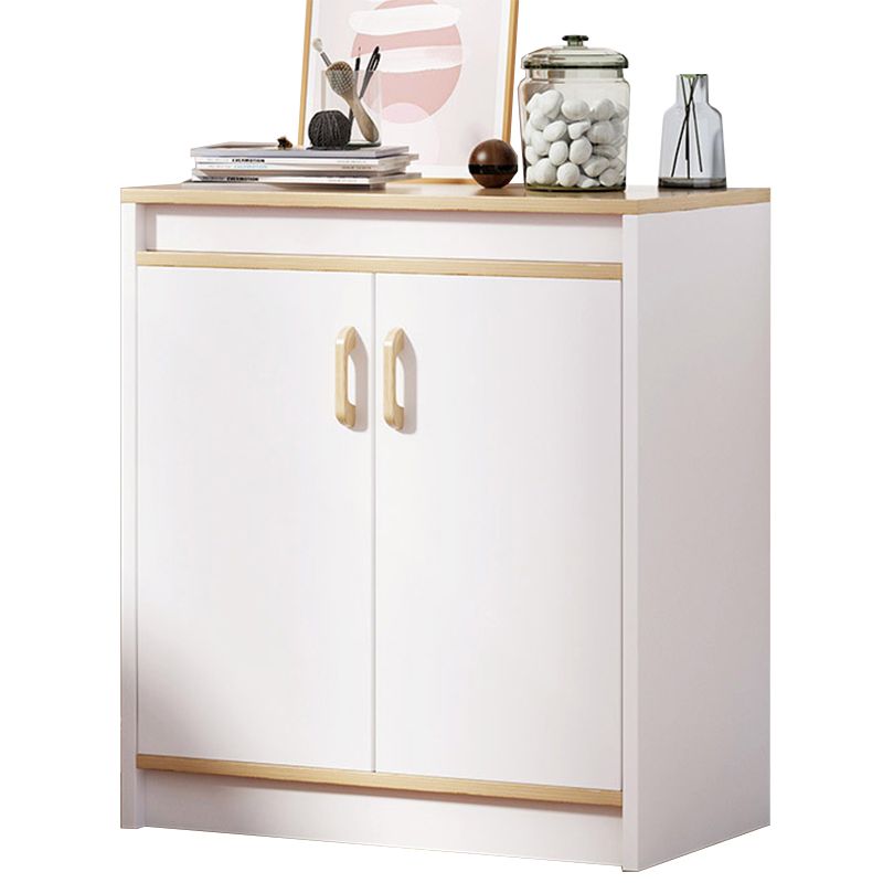 13.38" Wide Rectangle Accent Chest White Wood Accent Cabinet