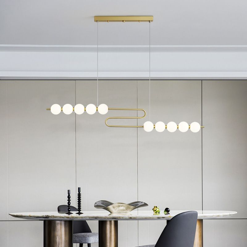 Modern Style Ball Shape Island Pendants Glass Pendant Lights for Dining Room