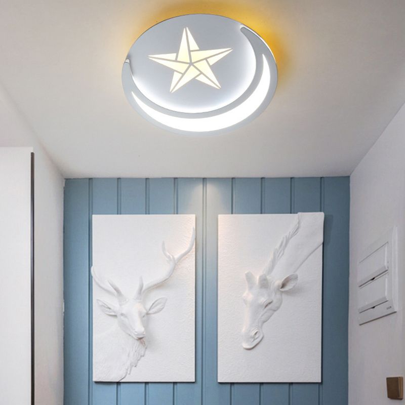 Round Wall Sconce Light Modern 1-Light LED Wall Mount Light for Living Room