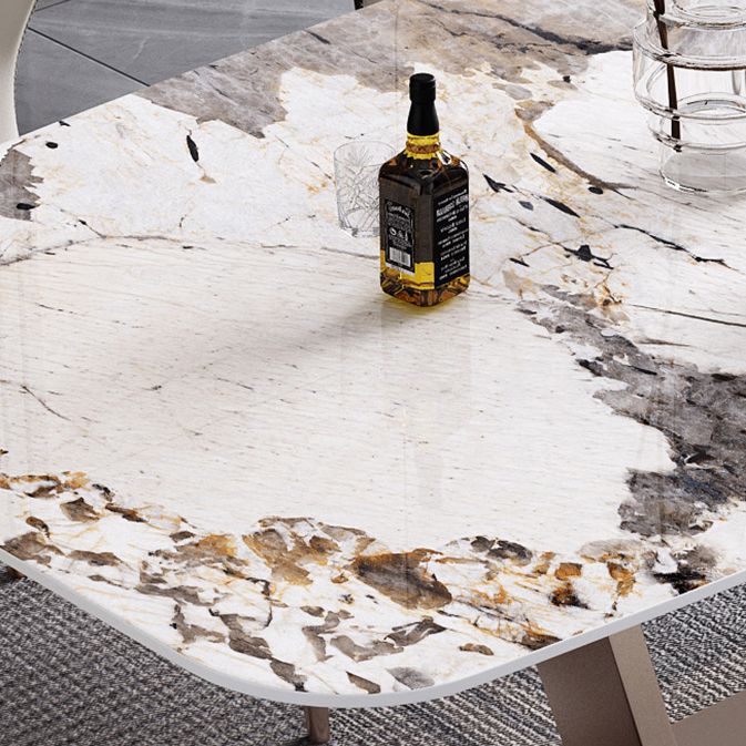 55.12''l Mesa de piedra sinterizada Mesa de comedor rectangular para la cocina