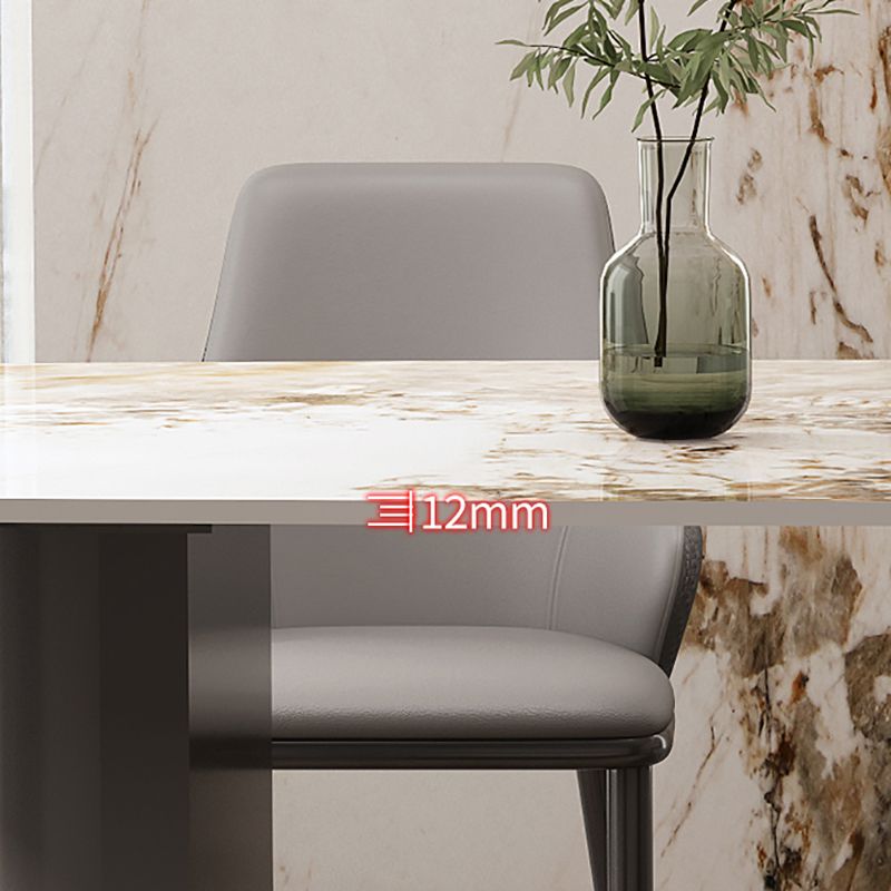 Industrial Sintered Stone Dining Table Rectangle Dining Table for Dining Room
