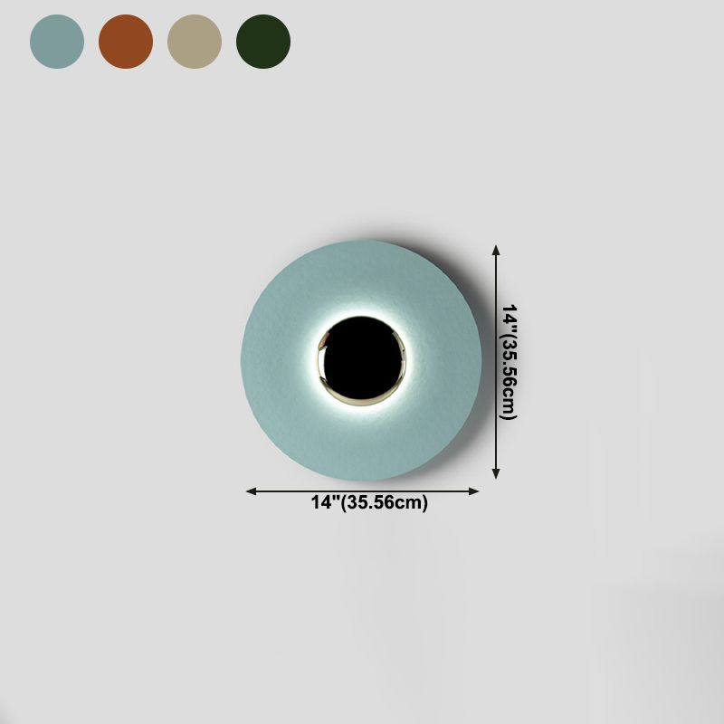 Luz de lámpara contemporánea de aro metal 1 luz LED MALED MALED MALED