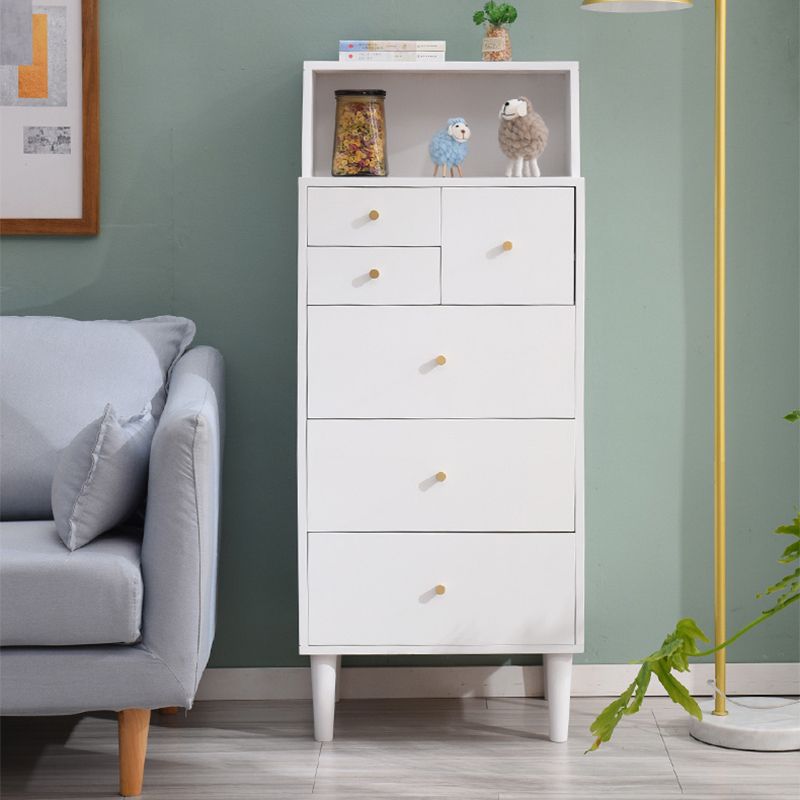 15.74" Wide Accent Chest with Straight Legs Contemporary Chest with 6 Drawers