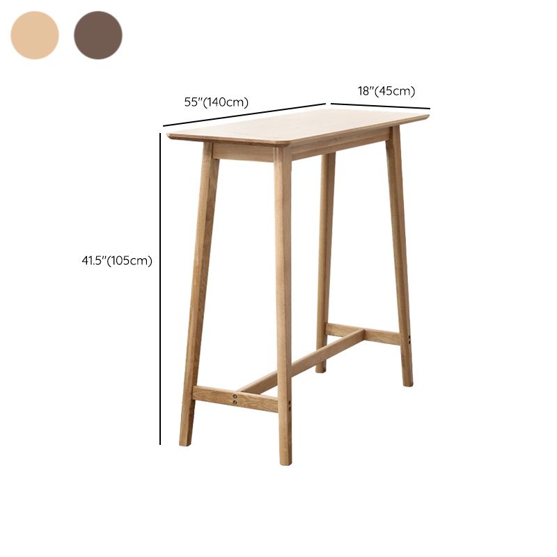 Modern Indoor Bar Dining Table Rectangle Wood Bar Stool Table