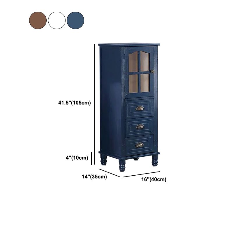 Wood Accent Cabinet with 1 Door 11.81" Wide Rectangle Side Cabinet