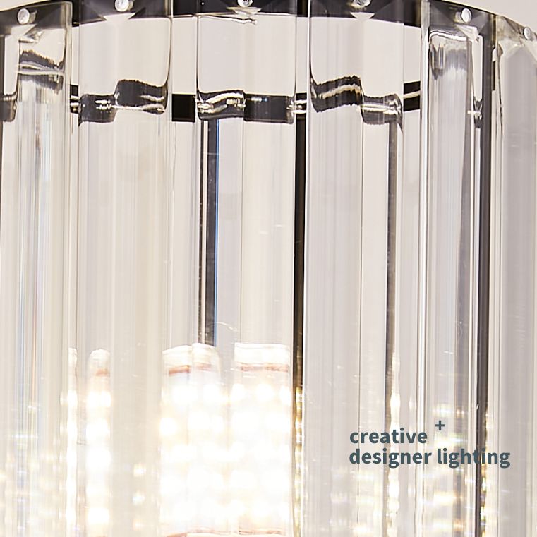 Modern Artistic LED Wall Lamp Copper Geometric Wall Sconce with Crystal Shade