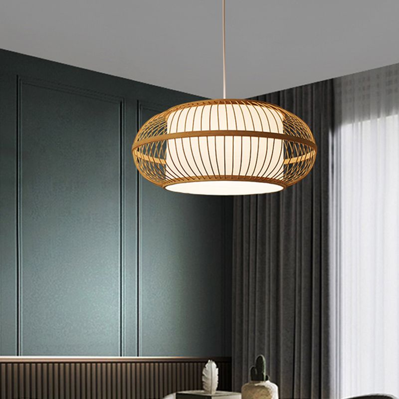 Modern Bamboo Hanging Light Household Pendent Lighting Fixture for Dining Room