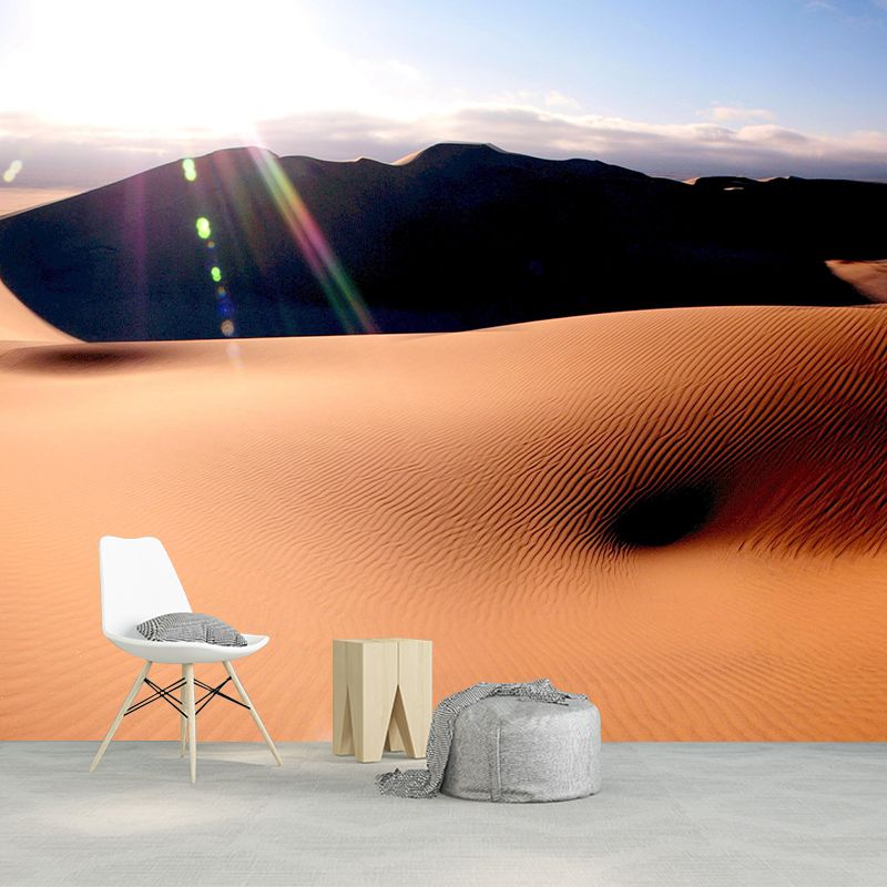 Photography Mural with Namibia's Desert Moisture Resistant Modern Style Bathroom Wall Art