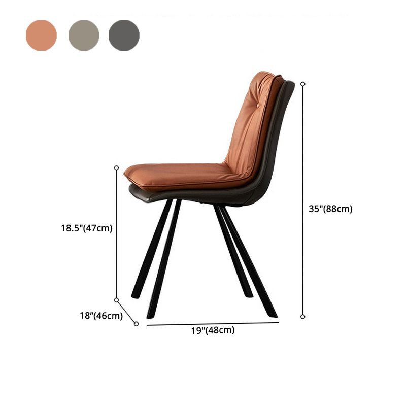 Industrial Metal Kitchen Dining Chair Solid Back Dining Chair