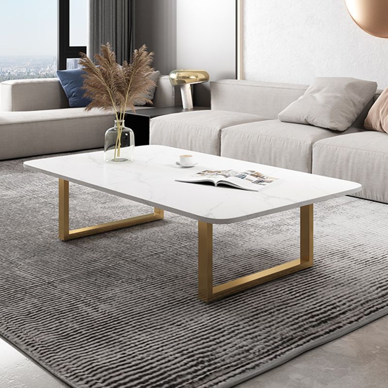 Glam Frame Coffee Table Rectangle Slate Top Coffee Cocktail Table
