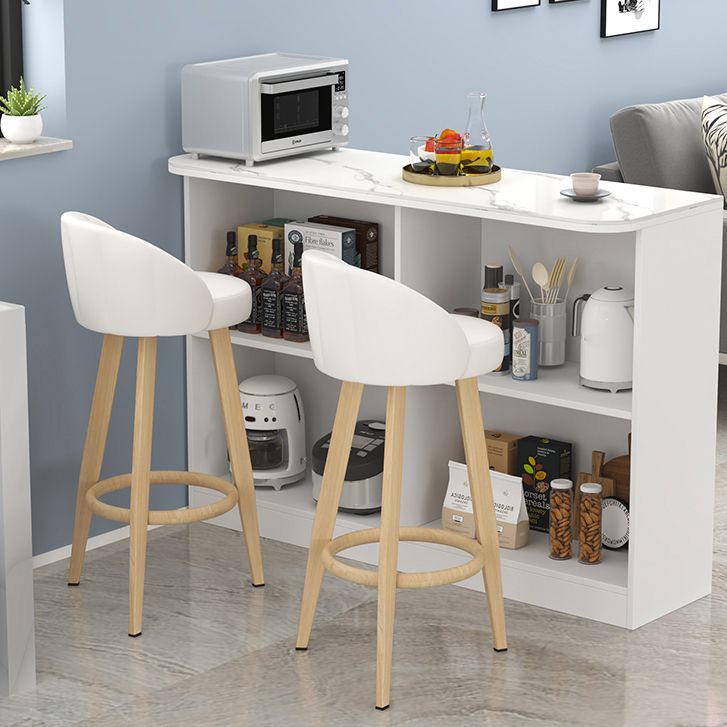 Modern Indoor Bar Dining Table Rectangle Faux Marble Bar Table