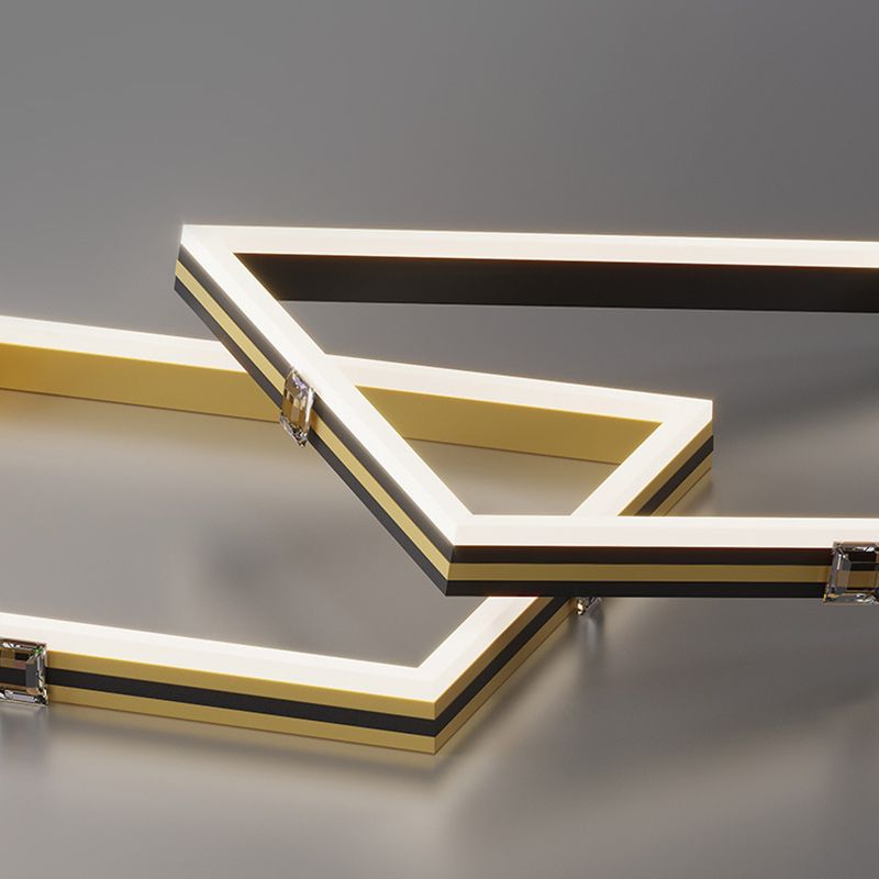 Modern 3-Tiered Chandelier Light Fixtures Metal LED Hanging Lamp for Living Room