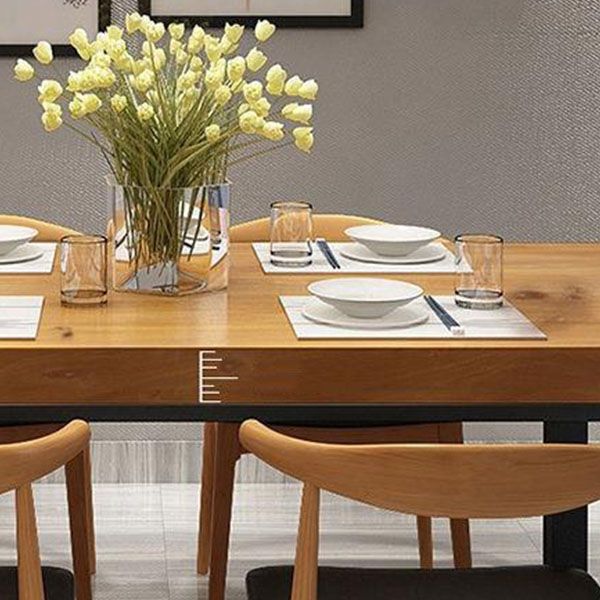 Modern 1/5 Pieces Dining Set Rectangle Wood Dining Table for Living Room