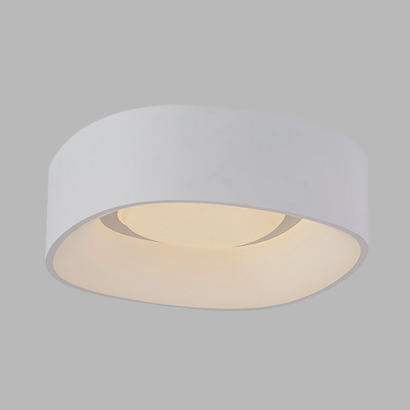 Eenvoudige LED -spoelbevestiging plafondlicht wit vierkante spoeling licht met metalen tint, 19 "/23" w