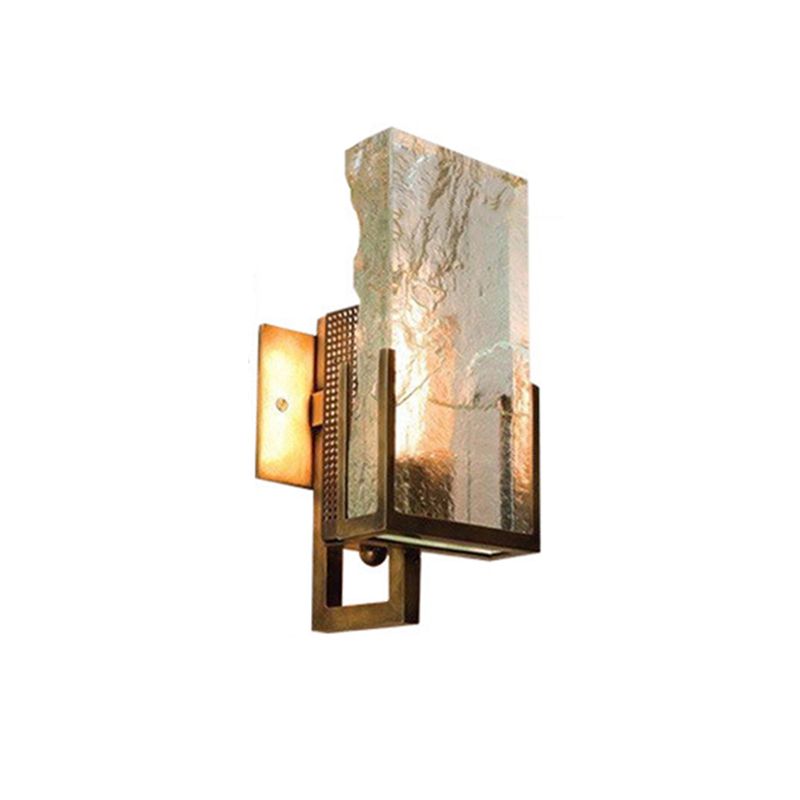 Crystal Brass Wall Lamp in Modern Luxury Style Electroplate Iron Wall Sconce for Interior Spaces