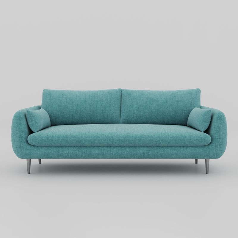 Contemporary Fabric Loose Back Sofa 31.5"High Pillow Top Arm Sofa for Apartment
