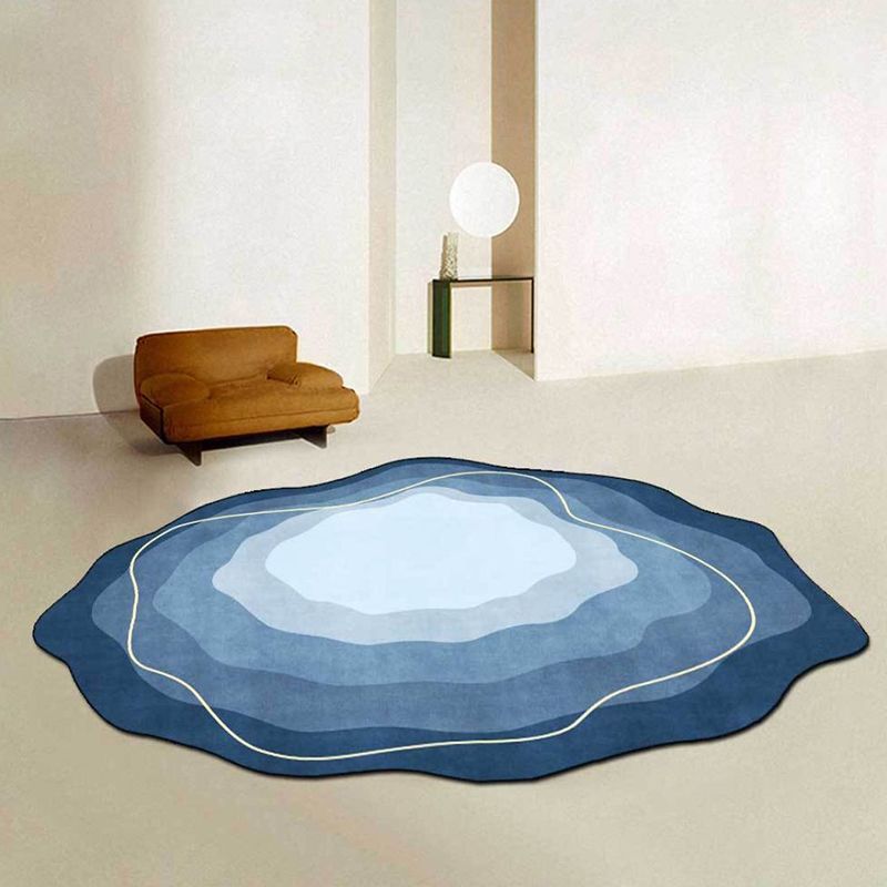 Novelty Ombre Print Carpet Simple Polyester Rug Pet Friendly Area Rug for Living Room