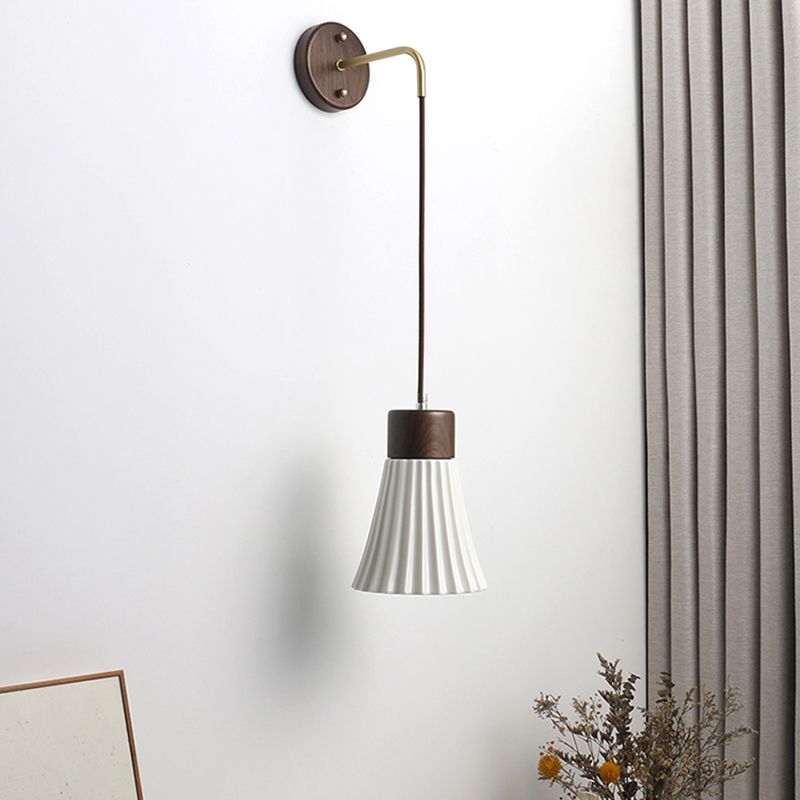 Nordic Wall Light Fixture Geometric Wooden Wall Light Sconce for Bedroom