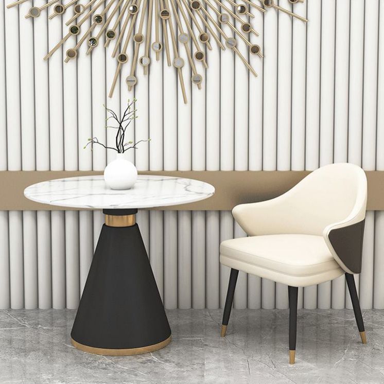 Glam Sintered Stone Dining Set Round 1/2/5 Pieces Dining Set