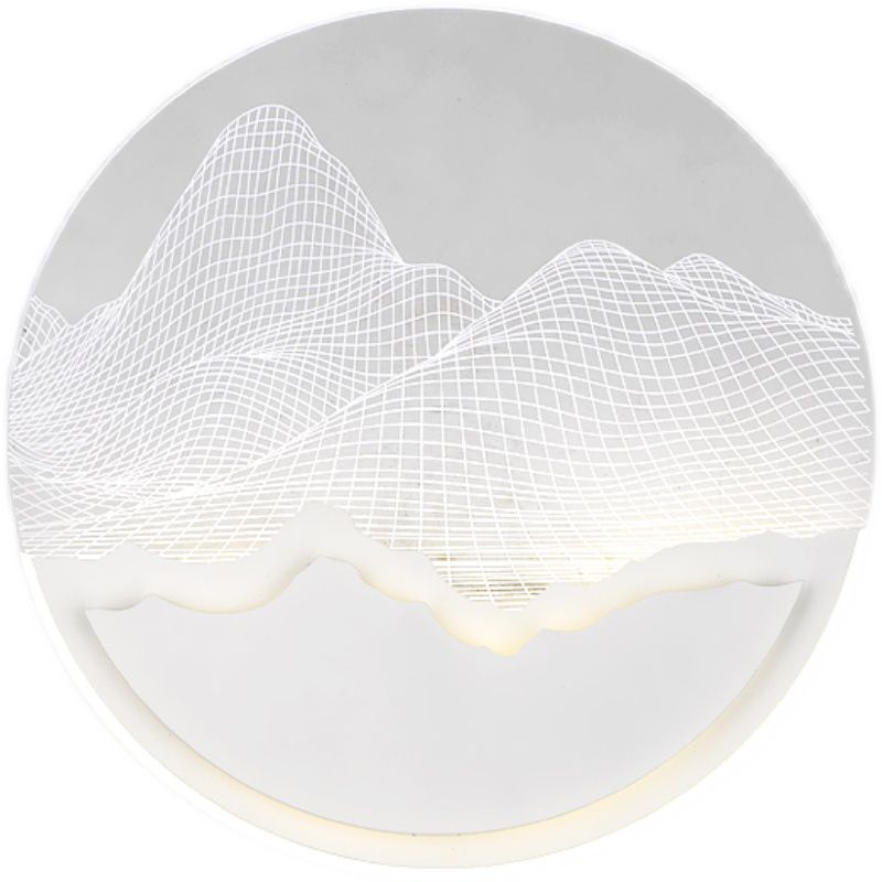 Contemporary Wall Light Geometric Shape LED Wall Sconce with Metal for Living Room