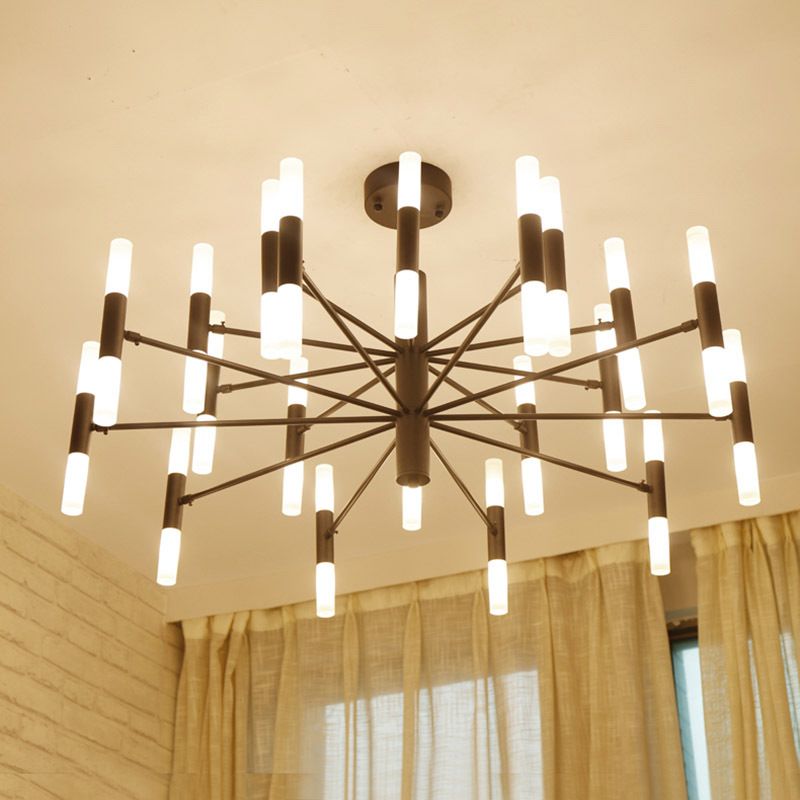 Illuminazione del soffitto del soggiorno a forma di radiale Metallic Postmodern Lent Light Segret