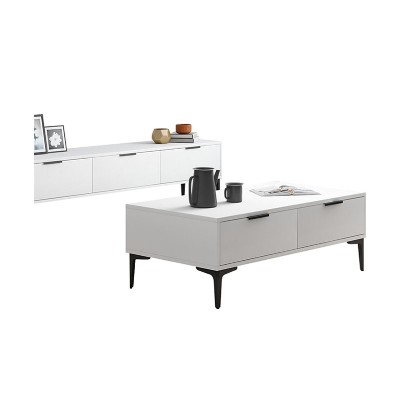 Modern Enclosed TV Storage Home Rectangle TV Cabinet with Splayed Legs