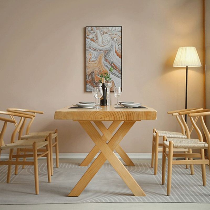 Industrial 1/5 Pieces Dining Set Rectangle Wood Dining Table for Living Room