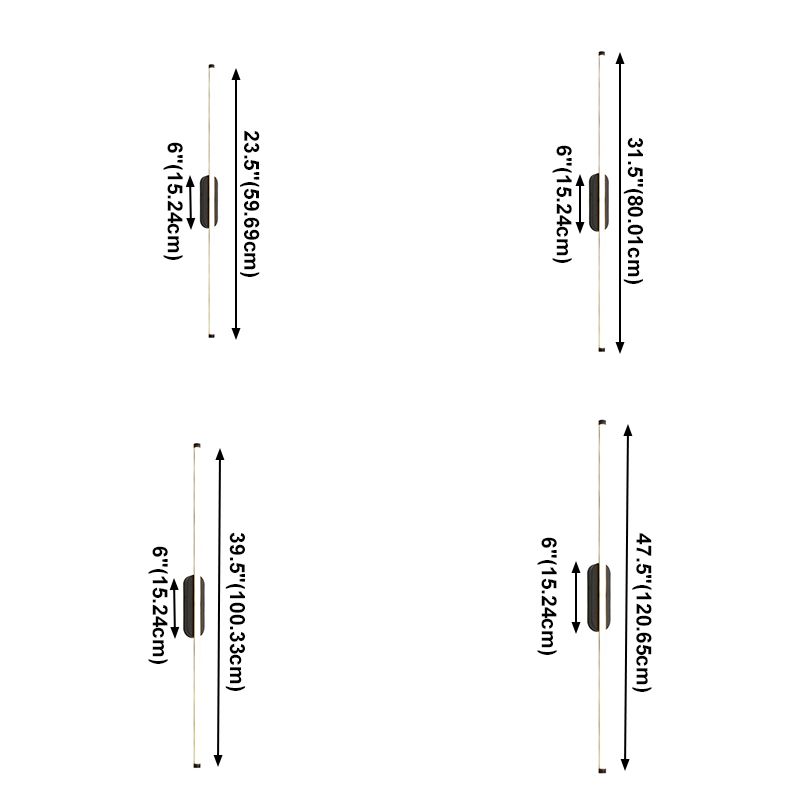 Moderner Stil Linearer Wandleuchte Leuchten Metall 1 Lichtwandbeleuchtung