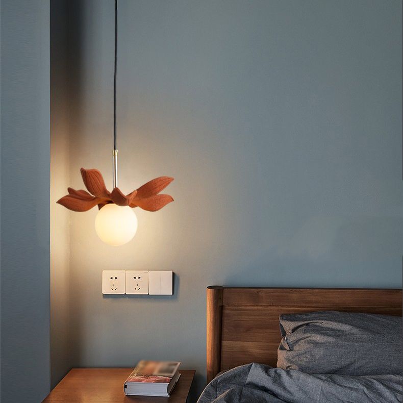 Modern Style Ball Down Lighting Glass 1 Light Hanging Lamp Kit