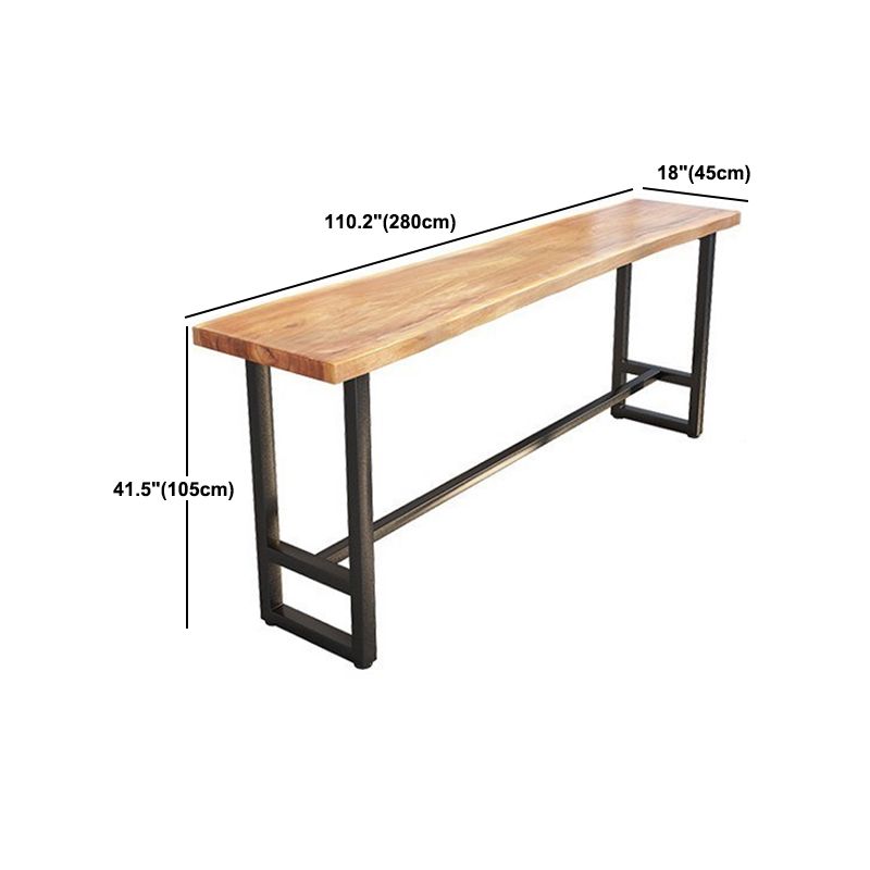 Modern 1/9 Pieces Bar Table Set Rectangle Pine Wood Counter Table with High Stools