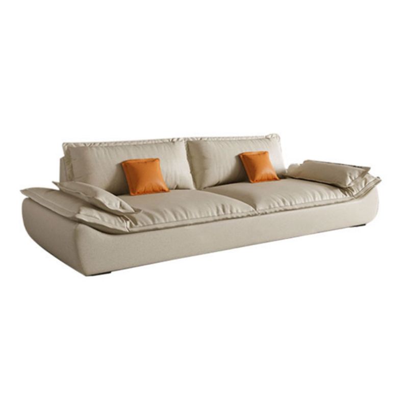 Contemporary Living Room Pillow Top Arm Sofa with 2 Pillows Seating