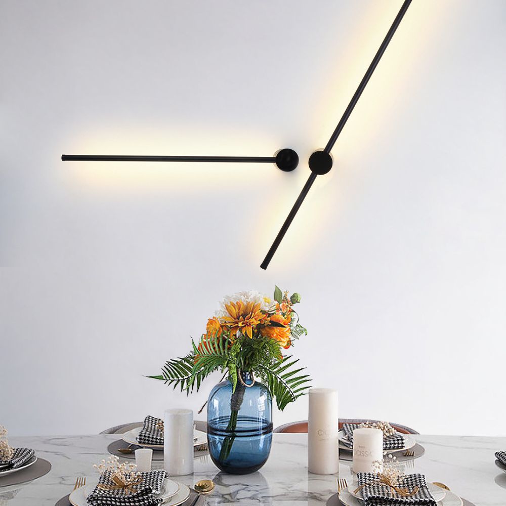 1 Licht linearer Wandleuchten moderner minimalistischer Eisenleuchten Wandleuchte