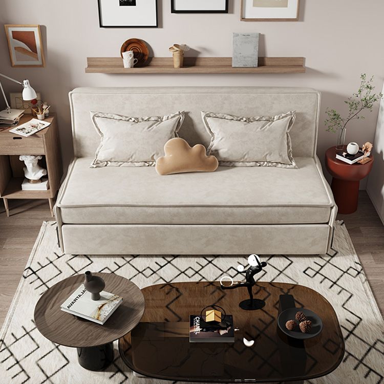 Pillow Included Sofa Futon Armless Cushion Back Sleeper Sofa