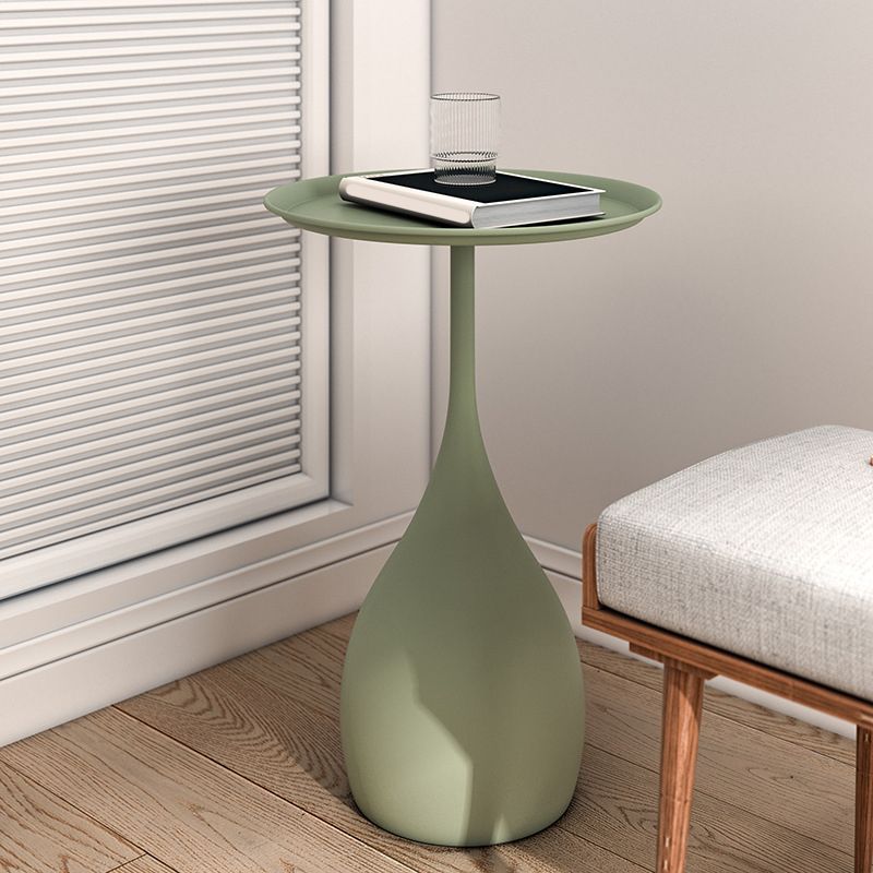 Modern Style Metal Iron Base Metal Desktop Paint Craft Round Side Table