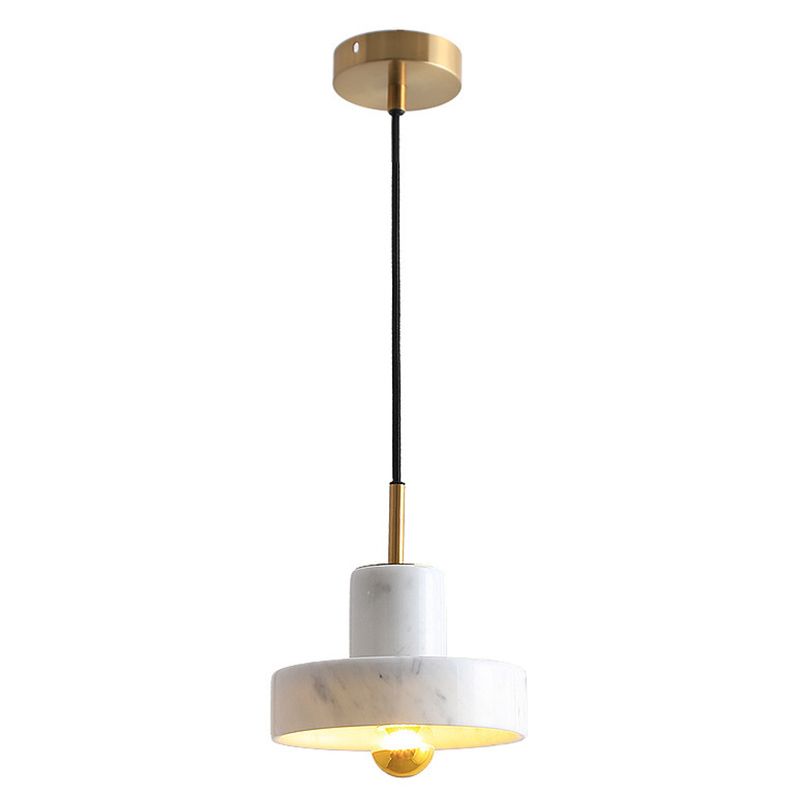 Nordic Style Circle Pendant Lighting Fixture Stone Living Room Suspension Pendant