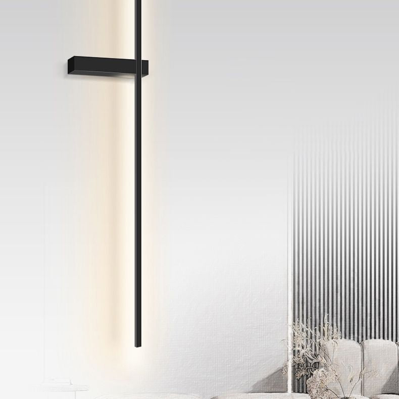 Moderno Minimalista Estilo lineal Luz montado en la pared lineal Ideas de iluminación de pared acrílica para sala de estar