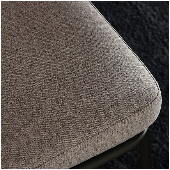 Nordic Style Upholstered Armless Dining Chairs Solid Back Chair