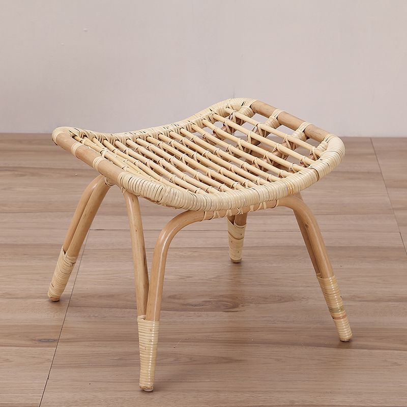 Contemporary Wicker Rocking Accent Chair Natural Rocker Chair Spindle