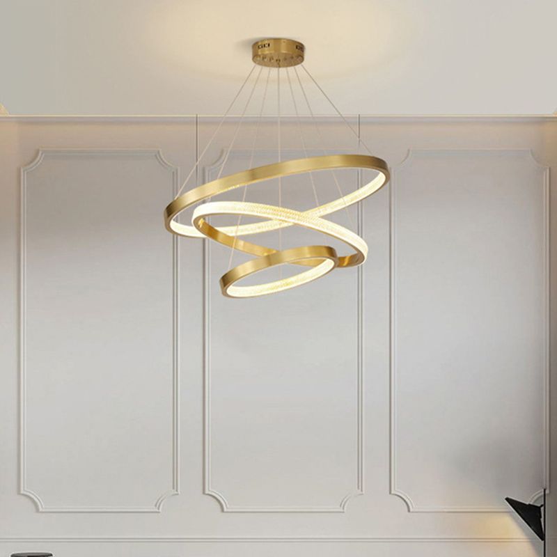 Simplicity Multi-Layer Suspended Lighting Fixture Acrylic Hanging Ceiling Fixture for Restaurant