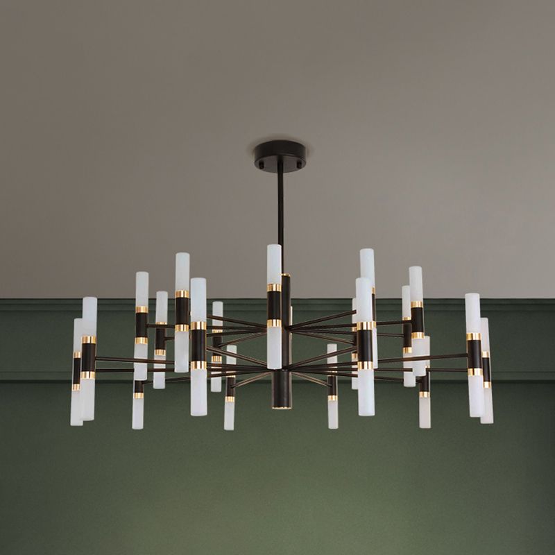 Linear Chandelier Light Fixtures Postmodern Multi-Head Suspension Pendant Lamps for Living Room