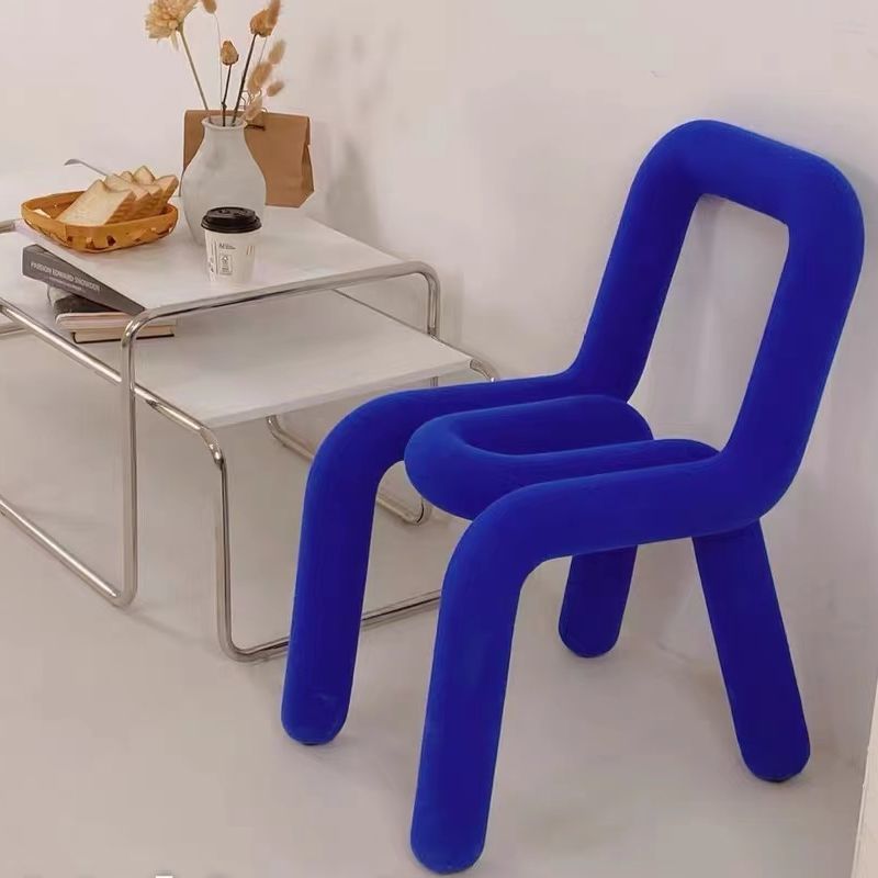 Home Fabric Side Chair Designer Style Open Back Armless Chair Set