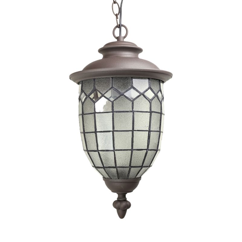 Koffie Dome Shade plafond hanger Rustieke stijl Frosted glas