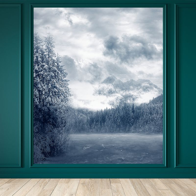 Pine Forest Wall Mural Modern Decorative Dining Room Wall Covering, Custom Printed