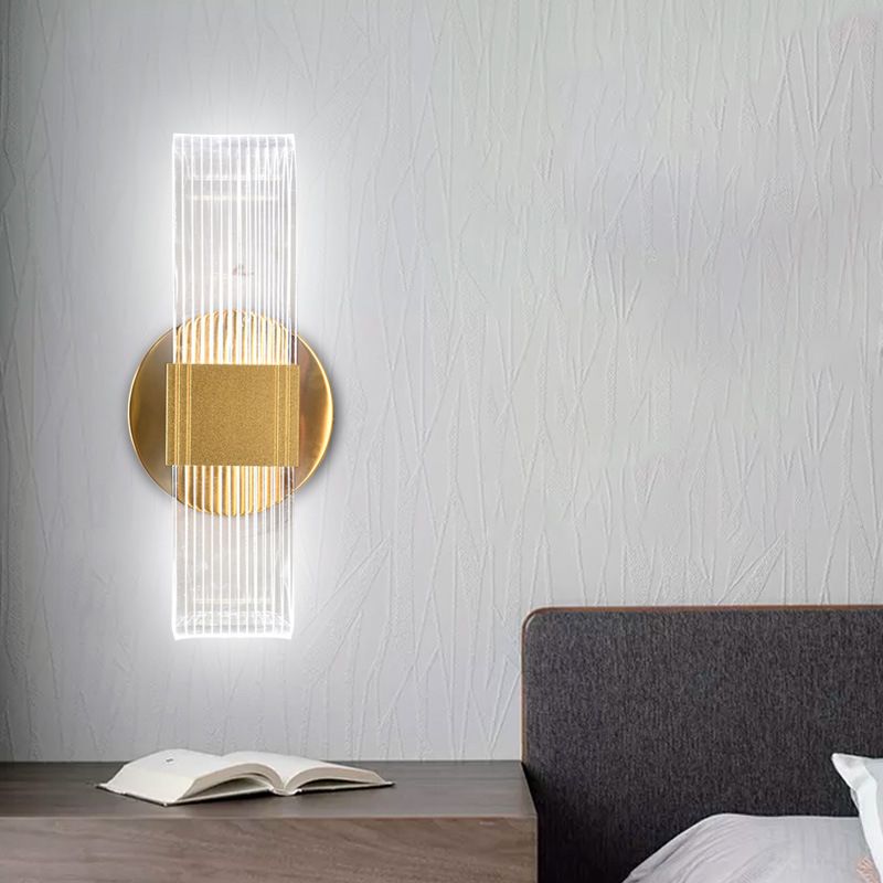 Geometrische Wandleuchten moderne Wandlampe Metall 2 Lichtwandleuchte in Gold