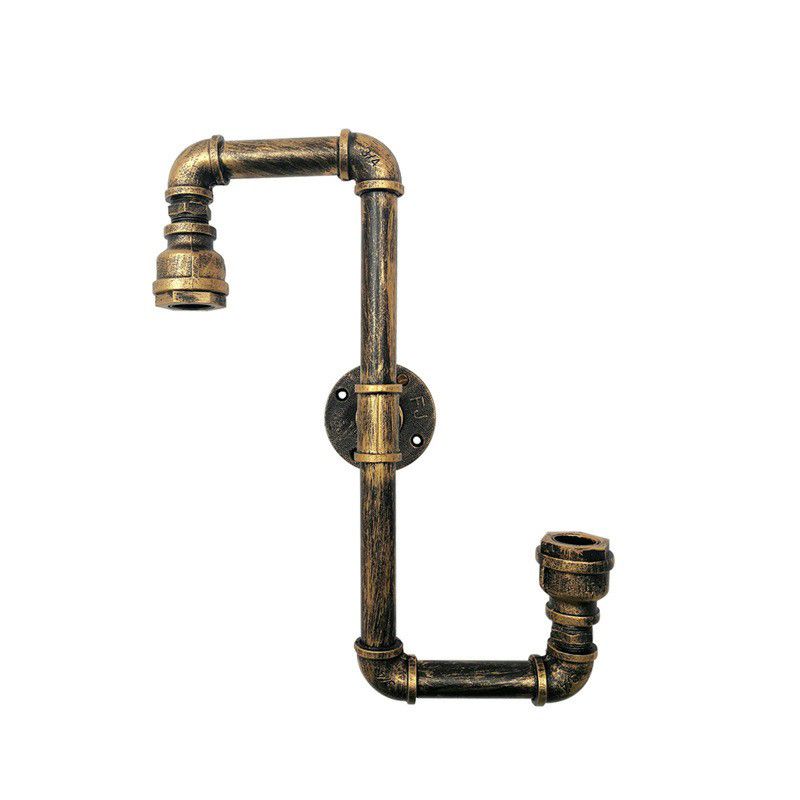 Lampada a parete a 2 teste a forma di magazzino in stile bronzo in bronzo fonce illuminazione per cucina