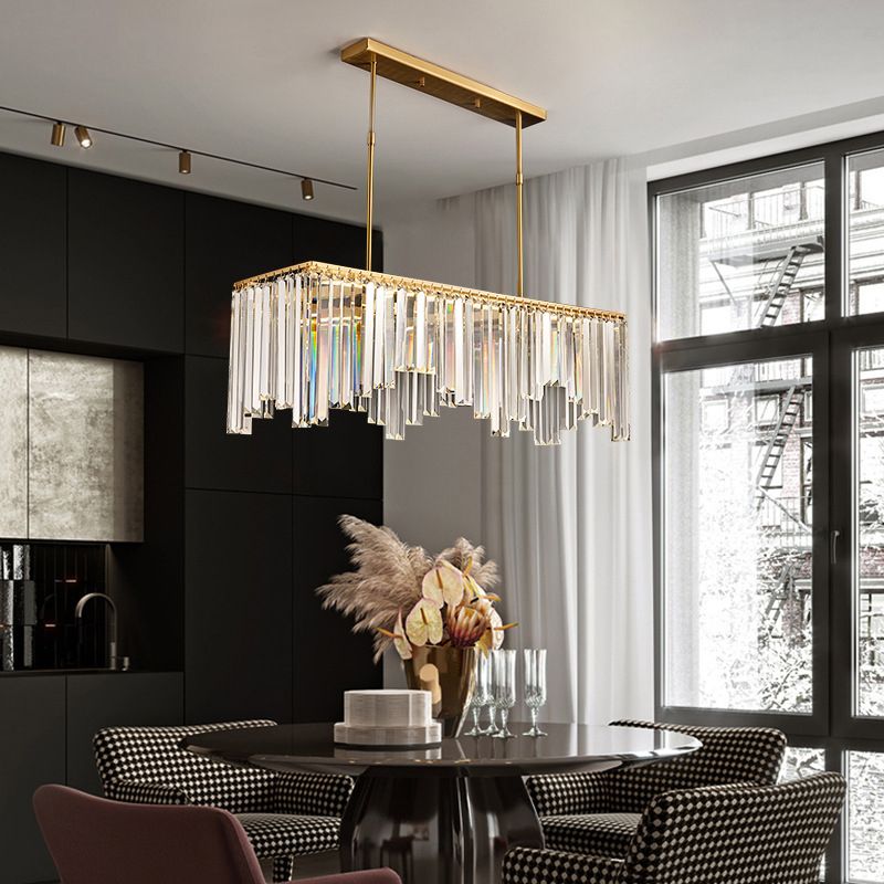Crystal Contemporary Geometric Island Lighting Multi Lights Chandelier Lighting Fixtures