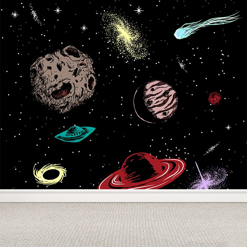 Mysterious Space Mural Decal Modern Decorative Living Room Wall Covering, Customed Size